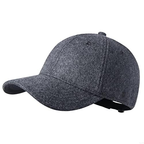 GADIEMKENSD Winter Baseball Caps Wool Dad Hat Warm Trucker Hats Work cap Workout Thick for Mens Womens Clothing Sport Novelty The Dem En Apparel Fabric Men Woolen Unstructured, Deep Gray M