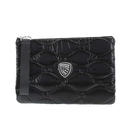 Blauer Pochette da Donna in Tessuto effetto Perla, Flow 03 (Nero Perlato)