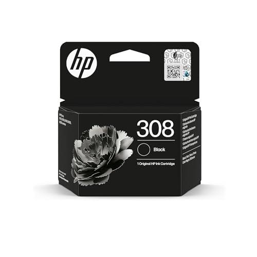 HP 308 Nero, 7FP21UE, Cartuccia Originale 160 Pagine, Compatibile con Stampanti ENVY 6110e, 6120e, 6122e, 6130e, 6132e ENVY 6520e, 6530e, 6532e