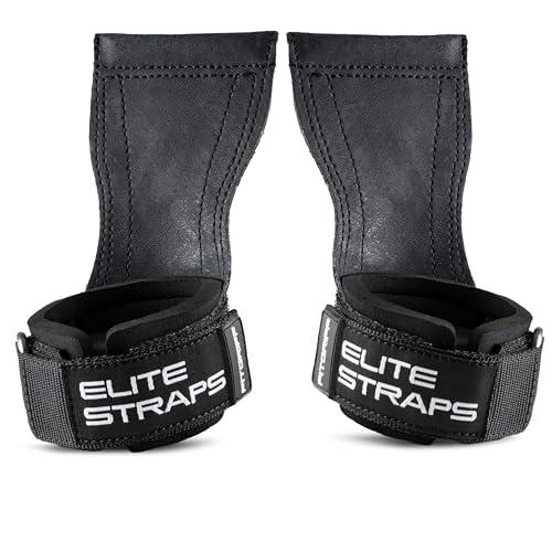 Fitgriff® Elite Straps 2.0 - Straps Palestra con Gomma Grip - Ganci Sollevamento Pesi per Stacchi, Gym, Lifting