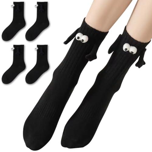 Shinfirst Calzini magnetici per tenere le mani, 2 paia, calzini divertenti, regali per il fidanzato, le coppie, i migliori amici