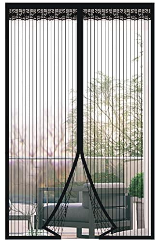 DIKER Zanzariera Magnetica per Porte Anti Zanzare Calamite Tenda Anti Zanzare Insetti Facile da installare per ideale per porte da balcone, cantine, terrazze (Nero, 100 * 240cm)