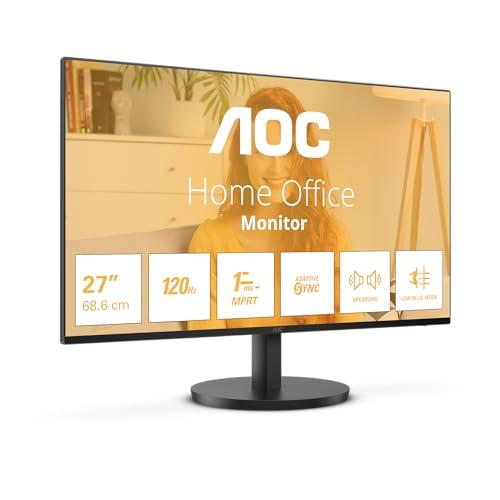 AOC 27B31H - Monitor Full HD da 27 pollici, 120 Hz, sincronizzazione adattiva dell'immagine 1920x1080, 1x D-Sub, 1x HDMI 1.4 nero, 27 inch FHD IPS, 100 Hz, No Altoparlanti