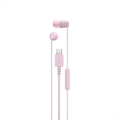 Sony IER-EX15C auricolari con cavo USB-C con microfono – leggeri adatti per Android, iPhone, laptop e PC – Cavo anti-groviglio, suono nitido – Perfetti per i viaggi e l'uso quotidiano – Rosa