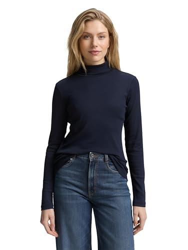 TOM TAILOR 1043142 Maglietta a Maniche Lunghe, 11019-Lunar Eclipse, S Donna