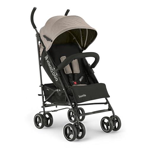 Passeggino KikkaBoo BEETLE, Passeggino da viaggio fino a 22 kg, Pieghevole, Leggero, Compatto, Beige