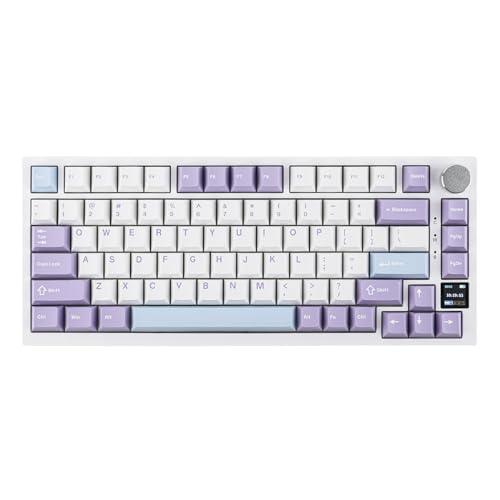 EPOMAKER Ajazz AK820 Pro Gasket Tastiera Meccanica usb c/Bluetooth/wireless, retroilluminata RGB con TFT schermo, cuscino foam per WIN/Mac/PC