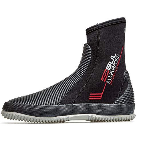 GUL 5 mm All Purpose Neoprene Wetsuit Boots Scarpe - Black - Unisex - BLINDSTITCHED: Seam Construction