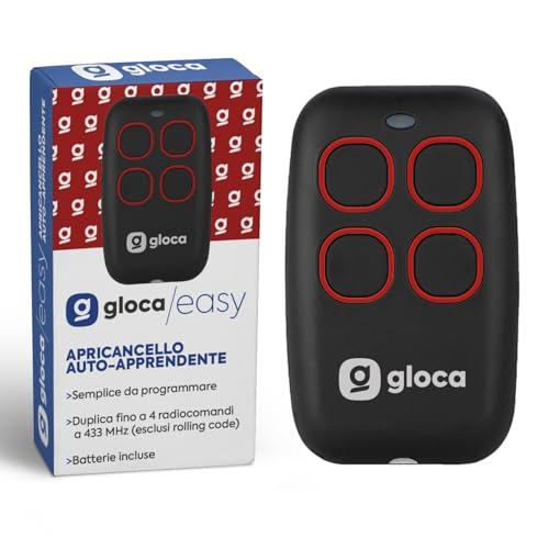 gloca Telecomando Apricancello Easy Garage Auto-Apprendente 4 Canali Frequenza 433.92 Mhz NO ROLLING CODE (no codice variabile)