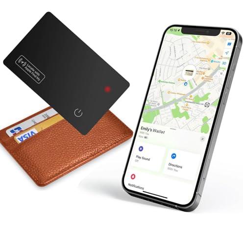 Pavlleen Smart Card Tracker Portafoglio sottile Tracker Card compatibile con Apple Find My(solo iOS) e IP67, impermeabile, localizzatore di articoli GPS per portafogli, etichette per bagagli