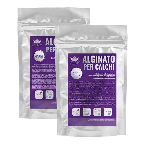 Alginato per Calchi - Ideale per Realizzare Impronte e Calco delle Mani ad Altissima Precisione - Moulding Alginate Slow Setting - 2 Confezioni da 450g di Polvere Alginato