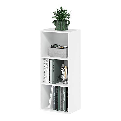 Furinno Luder Libreria a 3 ripiani aperti, Bianca