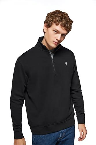 Polo Club Felpe con Cerniera Senza Capuccio Uomo - Sweatshirt 100% Cotone