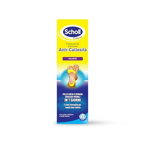 Scholl Trattamento Intensivo Anti Callosità - Crema Piedi Esfoliante e Idratante, Acido Salicilico e Lattico, per Calli Piedi Rimozione, Pelle Morbida in 7 Giorni, Pedicure Uso Quotidiano, 75ml