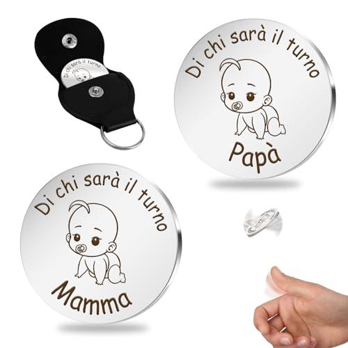 Regalo Neomamma,Regali per Neogenitori,Regalo Neo Papà,Regalo Futura Mamma,Regali per Donne Incinte,Regalo Festa Della Mamma,Regali per Papà,Regalo Neonato,Regali Genitori,Moneta Decisionale Genitori