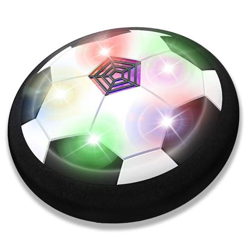 JRD&BS WINL Regalo per Ragazzo 3-12 Anni, Aerodinamico Pallone da Calcio LED Sport Giocattoli per Bambini Giocattoli Sportivi Calcio Giocattoli per Bambini|(Nero)