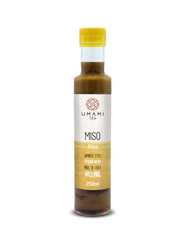 Umami Salsa Miso Glaze 250ml, elaborata con Shiro Miso Fatto in Giappone e con il nostro Mirin, senza conservanti, coloranti ne OGM