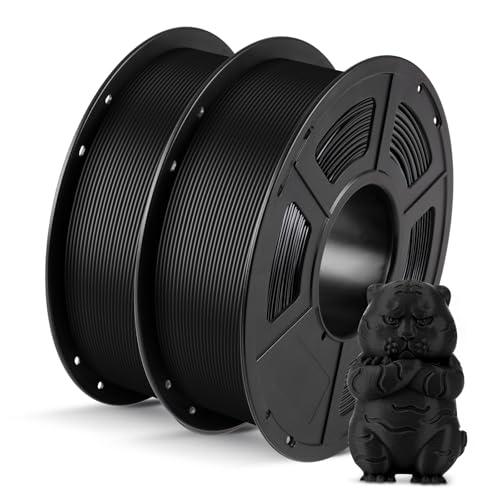 ANYCUBIC Filamento PLA 1,75 mm per Stampante 3D, Neatly Wound, Precisione Dimensionale +/- 0,02 mm, Nessun Odore, Nessuna Bolla, Robusta(Nero, 2KG)