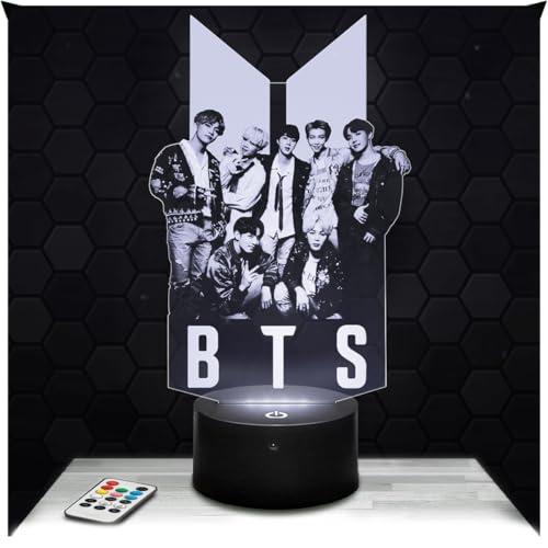 Lampada da comodino – Luce notturna tattile BTS lampada 3D LED illusione, idea regalo Natale compleanno ragazzo e ragazza, camera dei bambini o adulti TOP