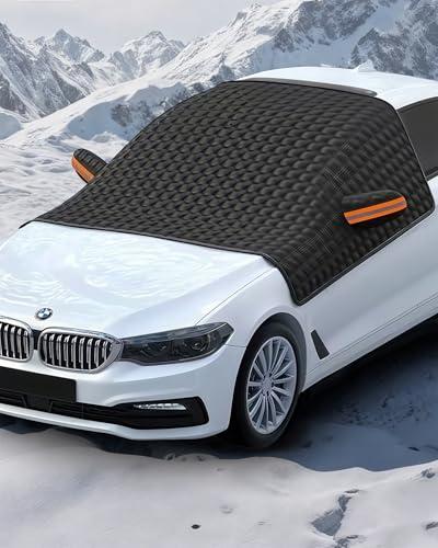 Copri Parabrezza Auto, Copri Parabrezza per Inverno con 10 Magnete Copri Vetro Auto Ghiaccio, Telo Antighiaccio, Copriparabrezza Inverno Esterno per Maggior Parte dei Veicoli Antigrandine Anti Gelo