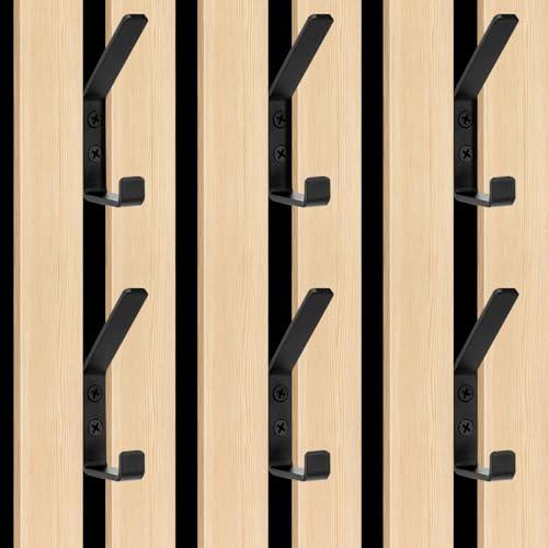 6 Pezzi Appendiabiti da Pannelli Fonoassorbenti, 13mm di Larghezza Ganci Appendiabiti da Parete in Metallo, Attaccapanni da Muro per Abiti Cappelli Borse Chiavi per Pannello Fonoassorbente