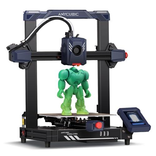 ANYCUBIC Kobra 2 Pro Stampante 3D,500 mm/s Velocità di stampa,20000mm/S ² Accelerazione,Livellamento Automatico LeviQ 2.0,App Stampa Remota WiFi,Aggiornamento di Precisione,220 * 220 * 250mm