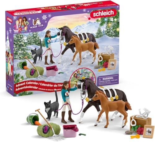 schleich 99092 Calendario dell’Avvento HORSE CLUB 2024, da 5 anni, HORSE CLUB - Playset, 36 pezzi