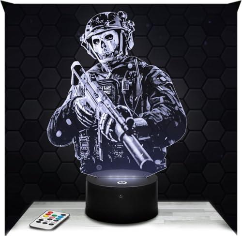Lampe de chevet, Veilleuse Tactile Manga Nami Lampe 3D LED illusion, Idée cadeau Noël anniversaire garçon et fille Lampe de nuit chambre d'enfant ou adulte TOP
