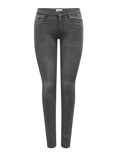 ONLY Onlroyal Reg Skinny Fit Jeans, Dark Grey Denim, S / 30L Donna