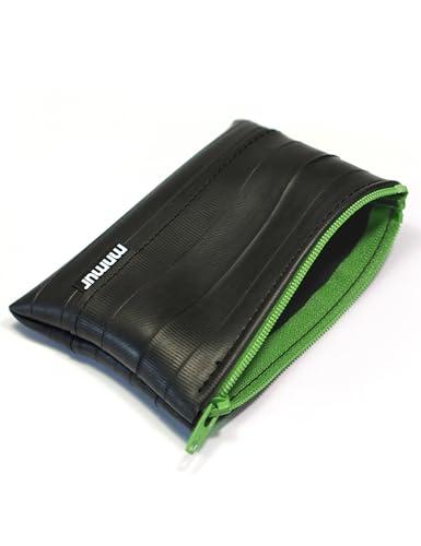 MNMUR Porta monete euro uomo donna piccolo - Portaspiccioli da uomo e da donna - In camera d'aria riciclata con zip nera, Dimensioni CM 13 x 9 (Fatto a mano in Italia)