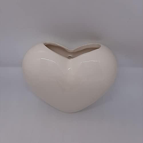 Umidificatore per termosifone in ceramica a forma di cuore - ottima idea regalo (BIANCO)