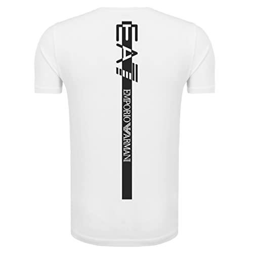 Emporio Armani Maglietta T-Shirt Uomo EA7 3KPT06 PJ03Z, Manica Corta, Girocollo (Bianco, M)
