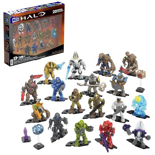 MEGA Halo - Set Personaggi di Halo 2, 339 pezzi da costruire per action figures articolate del videogioco alte 5cm, da mettere in posa e da collezionare, 13+ anni, HXL07