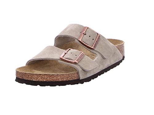 Birkenstock 051463 Arizona taupe, Suede Leather PIANELLE Uomo, Taupe EU 38