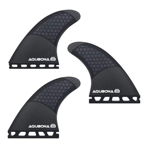 Singola Doppia Scheda G3 / G5 / G6 / G7 metà Carbonio + Pinna per Tavola da Surf a Nido d'Ape Set di Elica a Tri Pinne Pinne per Tavola da Surf (Fu-G5)