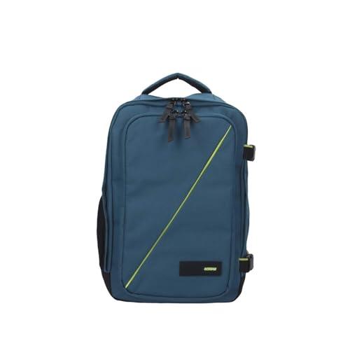 American Tourister Take2Cabin - Borsa da cabina Ryanair 40 x 25 x 20 cm, 20 L, 1,40 kg, zaino con ruote, bagaglio a mano, zaino aereo S Underseater, blu (Harbor Blue)