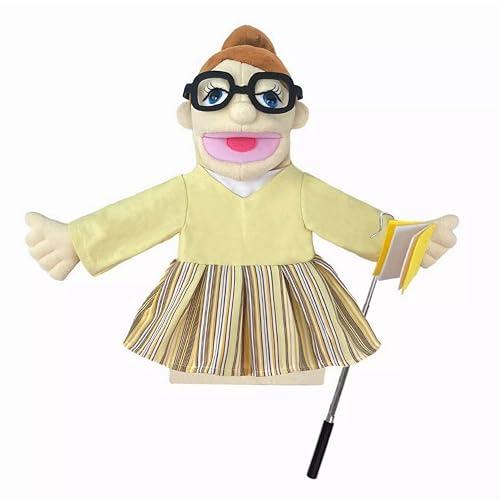 LOMTRATS Burattini teatrali per bambini,include insegnante,poliziotto,pirata,detective,ecc.con bocche aperte mobili,perfetti per raccontare storie,insegnare,regali per festival,1 pezzo con joystick