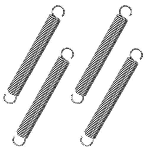 GUNGY Molle a Trazione 80mm Molla di Trazione Doppio Gancio in Acciaio Inossidabile Diametro Filo 1,2mm Diametro Esterno 10mm Tiro 3,2kg 4 Pezzi