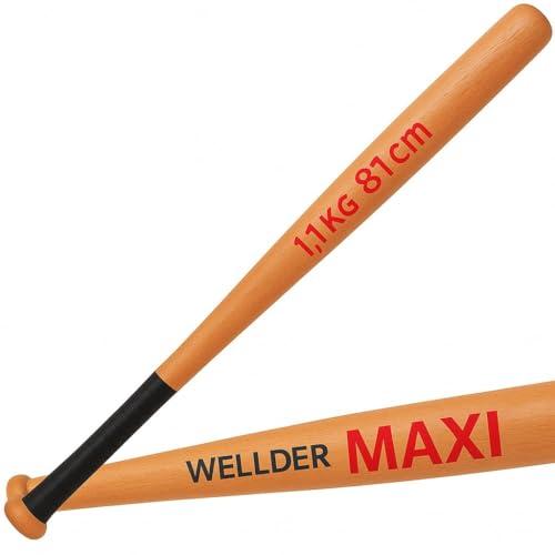 Mazza da Baseball in Legno con Grip Antiscivolo – Misure 52 cm / 70 cm / 81 cm – Struttura Robusta e Bilanciata (Maxxi81 | 80 | New)