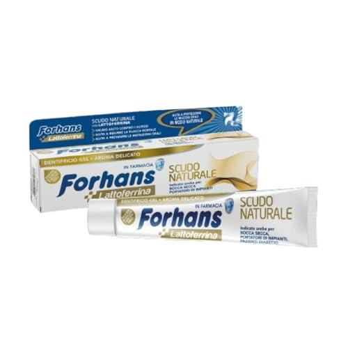 Forhans, Dentifricio Gel Scudo Naturale, con Lattoferrina, Azione Antibatterica per il Cavo Orale, Protezione Naturale, 75 ml