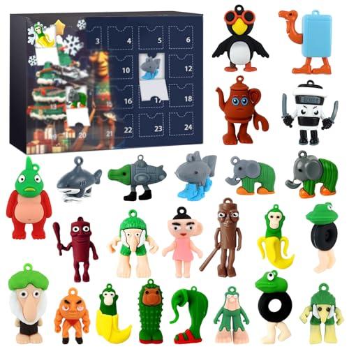 Calendario dell'Avvento italiano Brainrot 2025 per bambini,24 figure Tung Tung Tung Sahur,Giocattoli Collezionabili per Bambini e Fan di Cultura Pop
