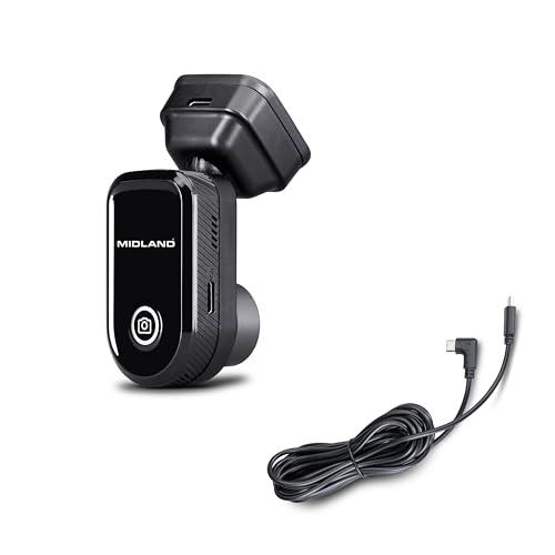 Midland - Dash Cam Auto Street Guardian Mini, Dashcam con Localizzatore GPS Integrato, Videocamera con Sensore G per Rilevamento Urti - Accessori Auto, Telecamera Wi-Fi per Accesso Video da Smartphone