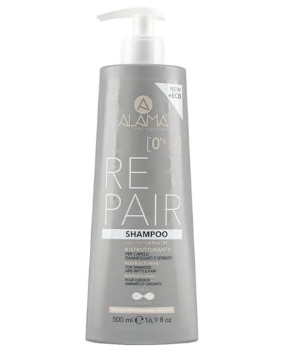 Alama Professional REPAIR Shampoo Ristrutturante per Capelli Danneggiati e Sfibrati 500 ml