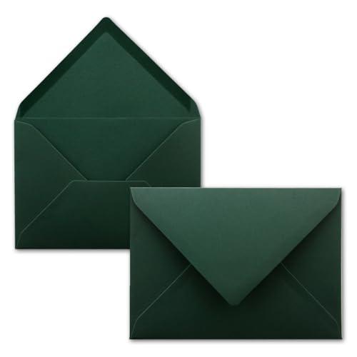 50x Buste B6-17,5 x 12,5 cm - verde pino - colla umida con lembo a punta - 120 g/m² - per matrimoni, biglietti d'auguri, inviti