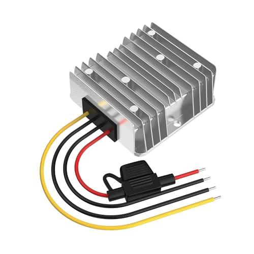 Trasformatore 24V 12V 30A 360W Impermeabile IP67 – Convertitore da 24V a 12V DC Step Down ad Alta Efficienza, Trasformatore 24 12 Volt per Auto, LED, Camion, Golf Cart, Sistema Solare