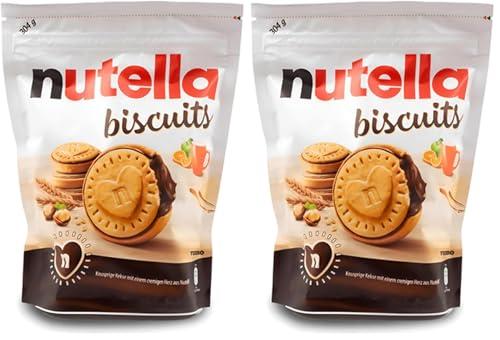 Nutella Biscuits - Croccanti Biscotti con un Cremoso Ripieno di Nutella, con Farina di Frumento e Zucchero di Canna, Ideali come Colazione, Snack e Merenda, Confezione da 608 gr