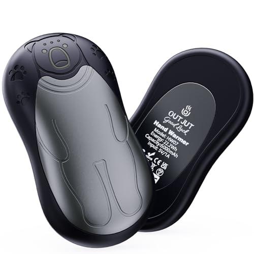 Scaldamani Elettrico 12000mAh OUTJUT, 2 Pezzi USB Magnetico Scaldamani Ricaricabile Portatile con 3 Livelli di Riscaldamento per attività invernali all'aperto