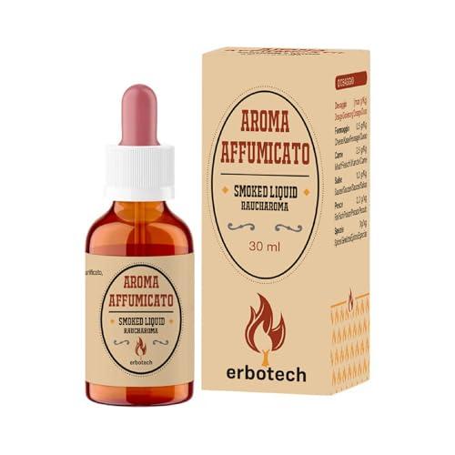 Erbotech, Fumo Liquido, Additivo Alimentare Concentrato, Offre un Aroma Intenso ed Affumicato ai tuoi Piatti, Ideale per BBQ, Carne e Formaggi, Ottimo anche per Vegeteriani, no OGM, Vegan, 30 ml