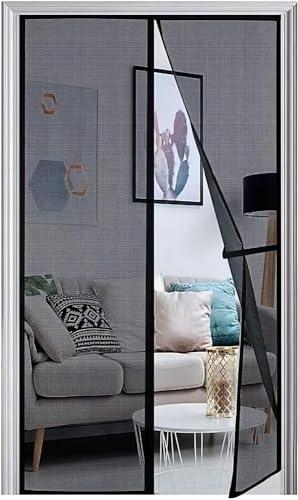 Panngu Zanzariere Magnetiche per Porte Finestre 100x240CM, Zanzariera Magnetica Porta Finestra 2023 Versione Aggiornata, Tenda con Magneti Anti Zanzare, Mosche Insetti - Nero