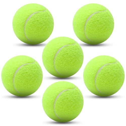 Yonality 6 Pezzi Palline da Tennis, Palla Allenamento Tennis, Alto Rimbalzo Pallina, per Esercizi di Allenamento per Gare di Club scolastici Gioca con Gatti Cani Sport all'Aria Aperta